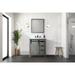 Marsyas 30 in W x 22 in D White Bath Vanity, Grey Quartz Countertop, Faucet Set and 28 in Mirror