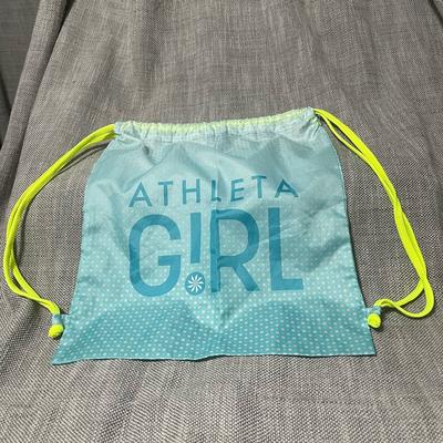 Athleta Bags | Athleta Drawstring Backpack Gym Bag Workout Bag | Color: Blue/Green | Size: Os