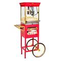 Nostalgia 2.5 oz. Popcorn Machine w/ Cart, Glass in Red | 59.75 H x 19.5 W x 31.5 D in | Wayfair NKPCONCRT10RD