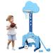 Topbuy 58.5" Outdoor Toddler Basketball Hoop (Ball Included) in Blue | 58.5 H x 22 W x 20 D in | Wayfair TOPB003741
