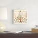 The Holiday Aisle® Natural Hanukkah I by Victoria Barnes - Wrapped Canvas Graphic Art Canvas | 12 H x 12 W x 1.25 D in | Wayfair