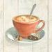 Rosalind Wheeler Wake Me up Coffee III by Danhui Nai - Wrapped Canvas Painting Canvas in Gray/Orange | 12 H x 12 W x 1.25 D in | Wayfair