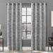 Scott Living Osaka Inverted Brushstrokes Cotton Blend 100% Blackout Grommet Curtain Panel Cotton Blend in Gray | 96 H x 50 W in | Wayfair