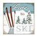 Stupell Industries Live To Ski Rustic Snow Sports Rustic Cabin Wall Plaque Art By Elizabeth Tyndall Wood in Brown | 12 H x 12 W x 0.5 D in | Wayfair