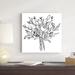 Red Barrel Studio® Bouquet a Day I by Annie Warren - Wrapped Canvas Drawing Print Canvas, Wood in Gray | 20 H x 20 W x 1.25 D in | Wayfair