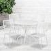 Latitude Run® Amaaya 35.25" Round Indoor-Outdoor Steel Patio Table Set w/ 4 Square Back Chairs Metal in Red | Wayfair