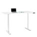 Poppin Series L Adjustable Height Desk Wood/Metal in White | 47.25 W x 27 D in | Wayfair 105396