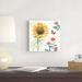 Rosalind Wheeler Sunflower Splendor V by - Wrapped Canvas Painting Canvas in Green/Red/Yellow | 12 H x 12 W x 1.25 D in | Wayfair