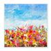 Stupell Industries Bold Summer Blooming Flower Field Under Cloudy Sky By Jill Martin Wood in Brown | 12 H x 12 W x 0.5 D in | Wayfair