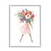 Stupell Industries Bursting Spring Flower Bouquet Pink Dress Woman Walking By Danhui Nai Wood in Brown | 20 H x 16 W x 1.5 D in | Wayfair