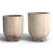 Joss & Main Ninette 2-Piece Wood Pot Planter Set Wood in Brown | 13 H x 10 W x 10 D in | Wayfair 0CFA4B6AD68F4DB2871ACD3B6E9BF426