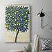 Red Barrel Studio® Lemon Tree Composition II - Wrapped Canvas Painting Canvas, Solid Wood in White | 36 H x 24 W x 1 D in | Wayfair