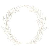 Red Barrel Studio® Wreath in Gold I by Annie Warren - Wrapped Canvas Painting Canvas | 12 H x 12 W x 1.25 D in | Wayfair