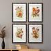 Red Barrel Studio® Antique Floral Bouquet I - 4 Piece Picture Frame Print Set Paper, Wood in Green/Indigo/Pink | 72 H x 24 W x 1.5 D in | Wayfair