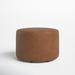 Joss & Main Danva Leather Ottoman Scratch/Tear Resistant/Genuine Leather in Brown | 16.5 H x 24 W x 24 D in | Wayfair