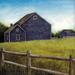 Rosalind Wheeler Weathered Barns Navy Canvas in White | 36 H x 36 W x 1.25 D in | Wayfair 3BE9468B282249218317609503CA13C2