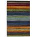 Blue/Green 60 x 0.41 in Area Rug - Highland Dunes Farranshane Striped Tufted Blue/Orange/Green Area Rug | 60 W x 0.41 D in | Wayfair