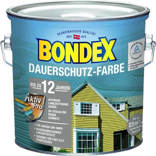 Bondex – Dauerschutz-Holzfarbe 2,5 l, silbergrau Holzschutzfarbe Holzschutz