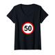 Damen 50 Geburtstag Lustiges Geschenk zum 50. Geburtstag fünfzig T-Shirt mit V-Ausschnitt