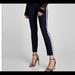 Zara Pants & Jumpsuits | Ladies Zara Business Casual Pants. Navy With White Stripes. Two Side Pockets. | Color: White | Size: S