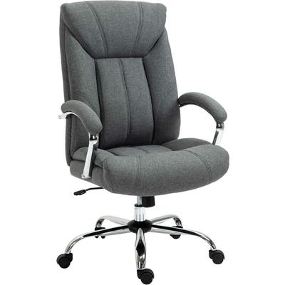 Vinsetto Bürostuhl mit Wippfunktion ergonomischer Stuhl mit gepolsterte Armlehne Kopfstütze