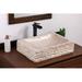 Laguna Marble Rustic Stone Rectangular Vessel Bathroom Sink in Brown | 5 H x 20 W x 15 D in | Wayfair GA051