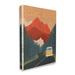 Stupell Industries Take The Scenic Route Phrase Retro Mountain Travel by Janelle Penner - Painting Print on Canvas in Green/Orange | Wayfair