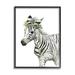 Stupell Industries Young Zebra Boho Fashion Chic Forest Crown by Carol Robinson - Painting on Canvas in Black | 20 H x 16 W x 1.5 D in | Wayfair