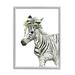 Stupell Industries Young Zebra Boho Fashion Chic Forest Crown by Carol Robinson - Painting on Canvas in Black | 20 H x 16 W x 1.5 D in | Wayfair