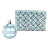 The Holiday Aisle® 24 Piece Solid Ball Ornament Set Plastic in Blue | 2 H x 2 W x 2 D in | Wayfair BB112528998F4B47B2E35384DA63959B