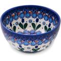 Red Barrel Studio® 16.1 oz. Tulip Garden Salad Bowl Ceramic/Earthenware/Stoneware in Blue/White | 2.56 H x 5.28 W x 5.28 D in | Wayfair