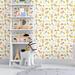 Zoomie Kids Delania 126" L x 24" W Smooth Peel & Stick Wallpaper Roll Vinyl, Latex in Brown/White | 24 W in | Wayfair