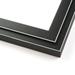 6x6 Black Two-Step Wood Frame w/ a White Accent - 'Pinstripe' Thin -