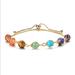 Free People Jewelry | Crystal Stones Bracelet Beaded 14k Gold | Color: Gold | Size: Os