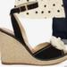 Kate Spade Shoes | Kate Spade Wedge Sandals | Color: Black/Cream | Size: 6.5