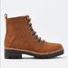 American Eagle Outfitters Shoes | Ae American Eagle Outfitters Fur Tongue Cognac Hiking Boots | Color: Brown | Size: 6.5