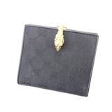 Gucci Bags | Gucci Wallet Purse Folding Wallet Gg Black Gold Woman Authentic Used | Color: Black/Gold | Size: Width 12 Cm Height 11 Cm Depth 2 Cm