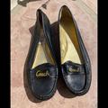 Coach Shoes | Coach Black Olson Gold Logo Slip-On Loafer Flats 7 | Color: Black/Gold | Size: 7