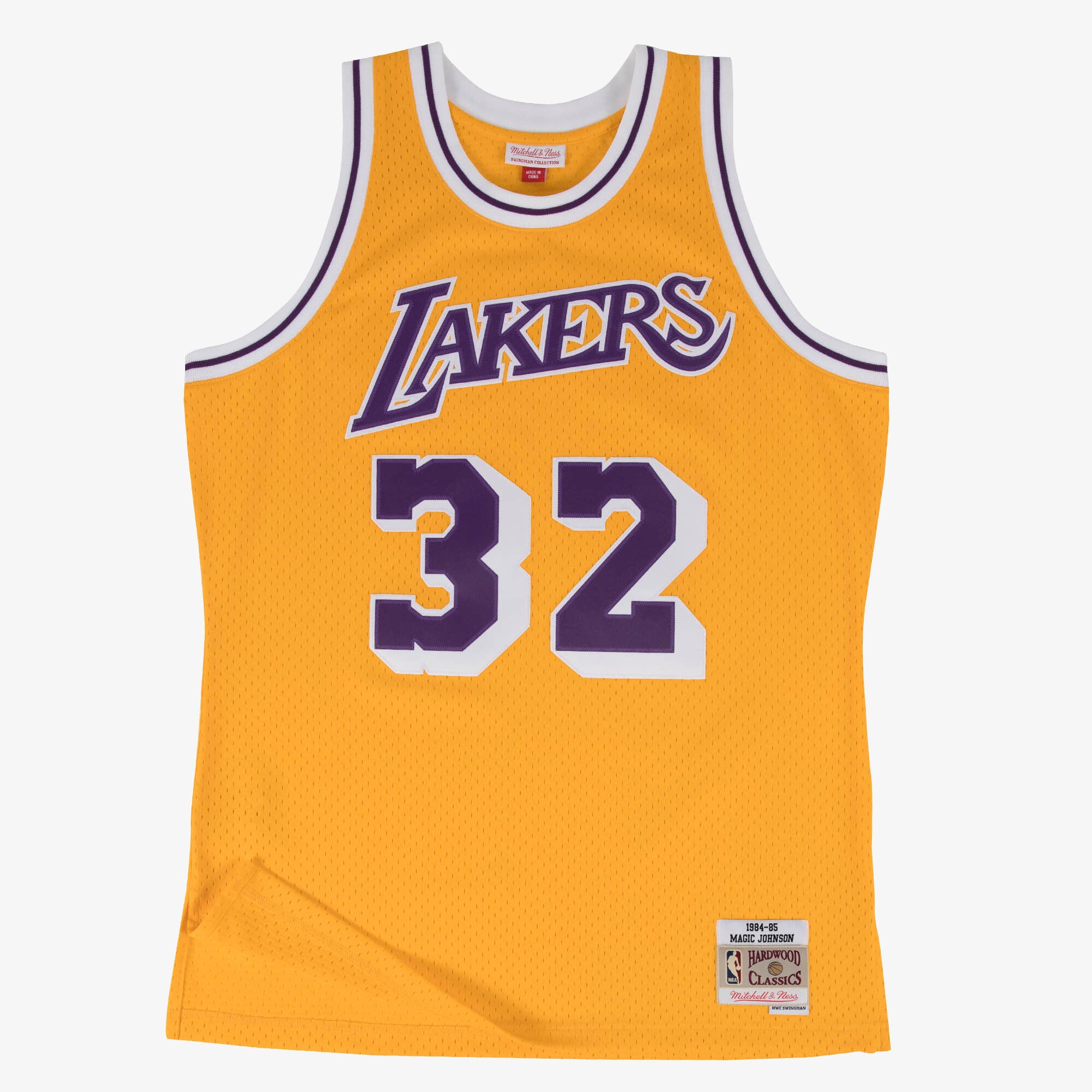 Maillot Swingman Los Angeles Lakers 1984 Mitchell & Ness – Jaune – Magic Johnson - Homme Taille: XL