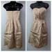 J. Crew Dresses | J. Crew Strapless Silk Cocktail Dress, Size 6 | Color: Gold/Tan | Size: 6