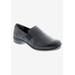 Wide Width Women's Slide-In Flat by Ros Hommerson in Black Leather (Size 8 W)