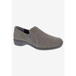 Wide Width Women's Slide-In Flat by Ros Hommerson in Grey Suede (Size 11 W)