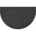 WaterHog Squares Half Oval Door Mat 24"x39" by Bungalow Flooring in Charcoal