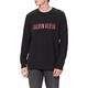 Calvin Klein Men's L/S Sweatshirt Pajama Top, Black W/Strawberry Shake, L