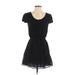 Pins and Needles Casual Dress - Mini: Black Solid Dresses - Women's Size Small