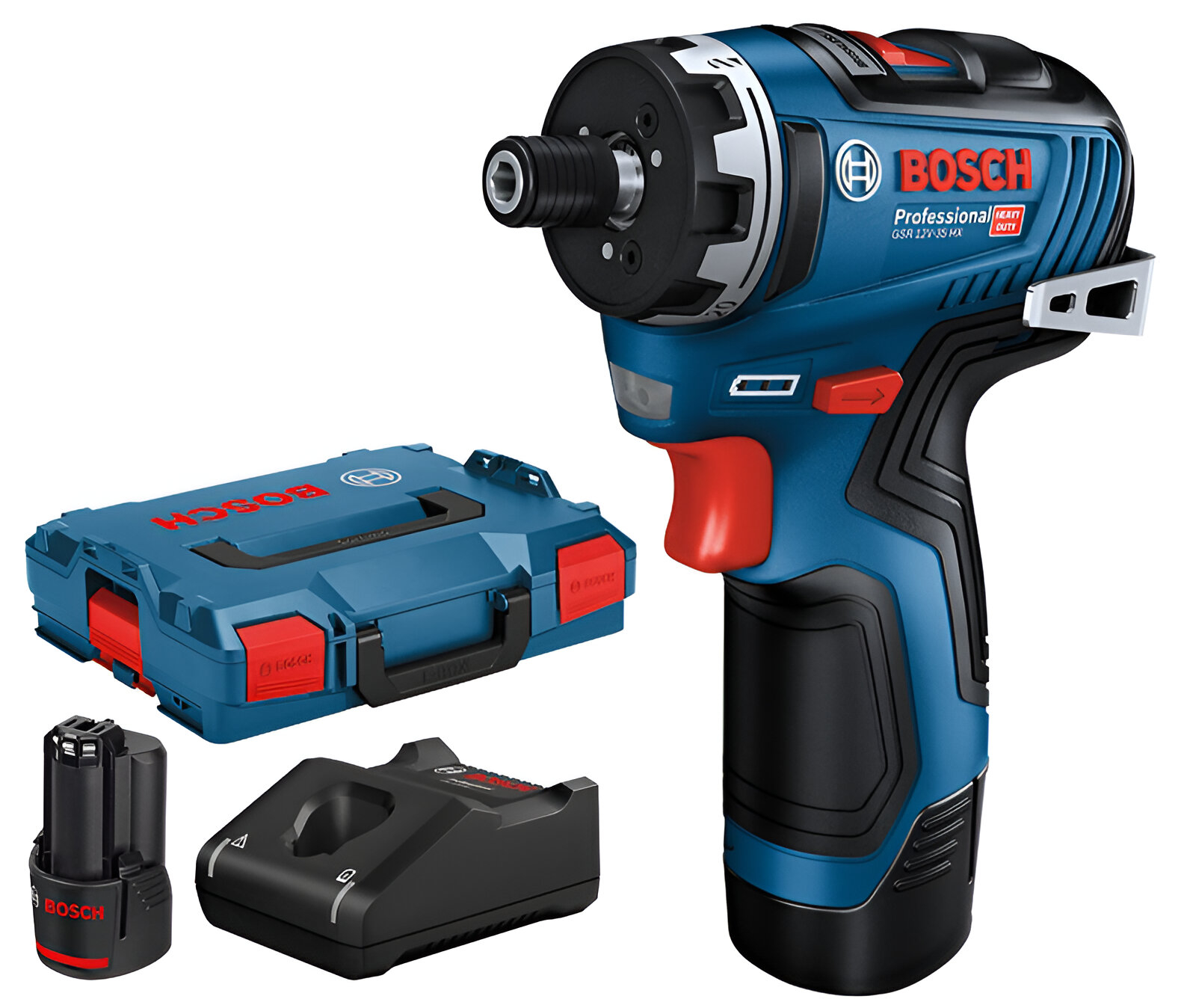 Perceuse-visseuse 12V GSR 12V-35 HX + 2 batteries 3 Ah + chargeur + L-BOXX BOSCH 06019J9100