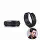 Paire de boucles d'oreilles noires en acier inoxydable petits bijoux Punk Hip Hop pour hommes et