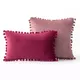 Inyahome-Housses de coussin décoratives en velours doux monochromatique uni grand canapé grande