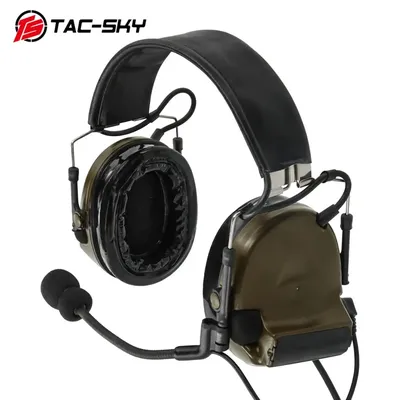 TAC-SKY COMTAC II Cache-oreilles en silicone Défense auditive Réduction du bruit 514-plus Casque