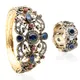 Ensemble de bijoux vintage pour femmes bracelet turc bracelet en résine bracelet évidé bijoux